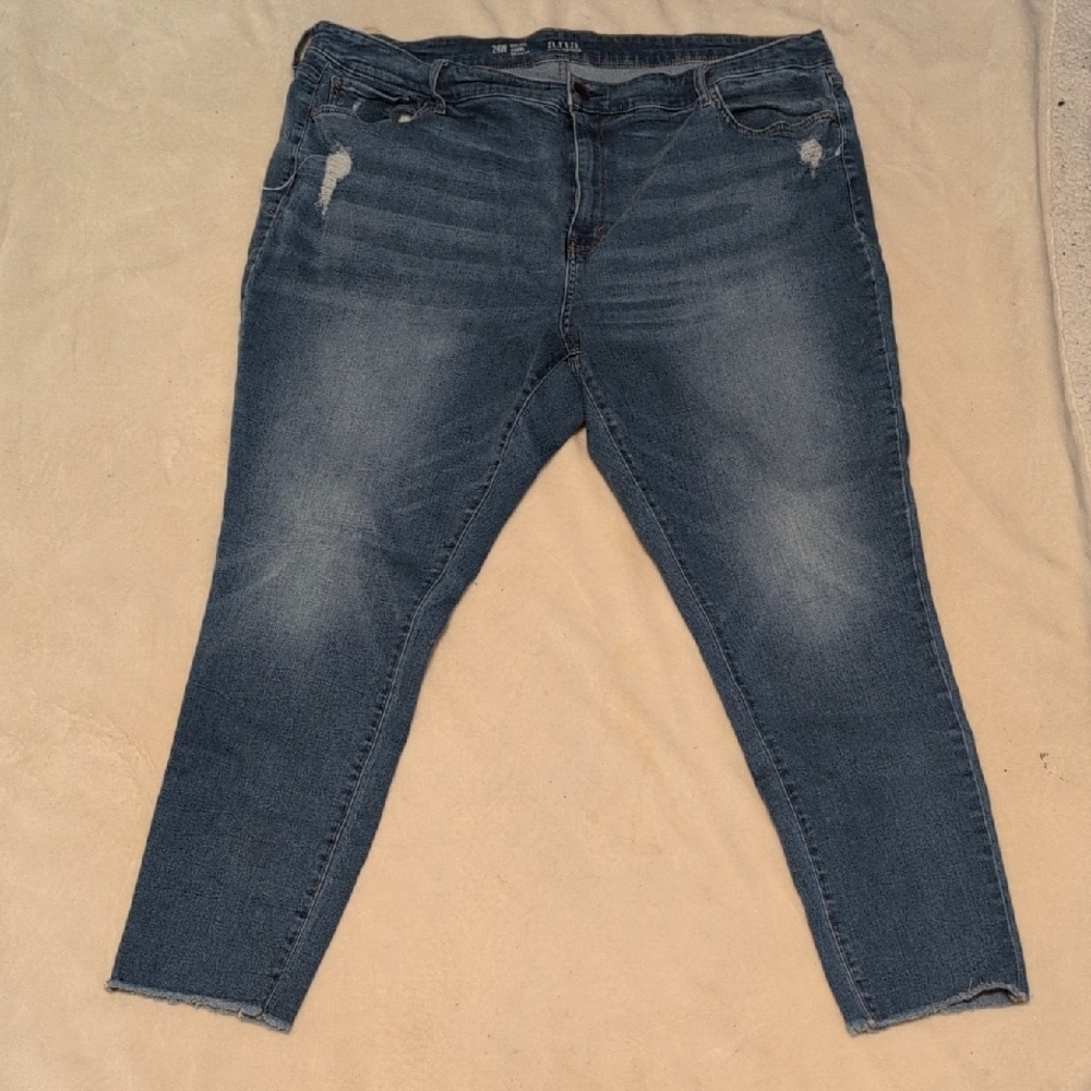 a.n.a Women's Blue High-rise Jeggings Size 24W